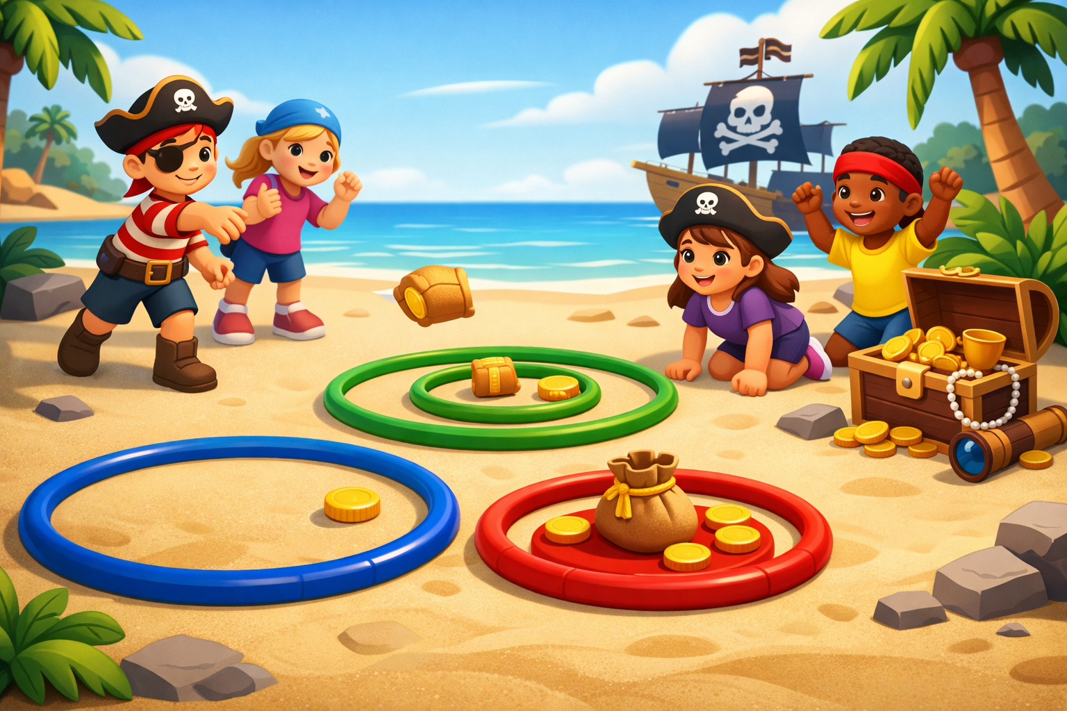 Schatzinsel-Zielwurf